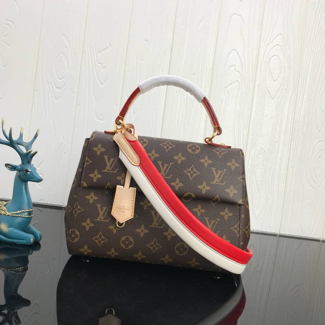 Louis Vuitton Cluny BB Monogram Canvas Shoulder Handbag Replica Red M42738 - DEEPREPS