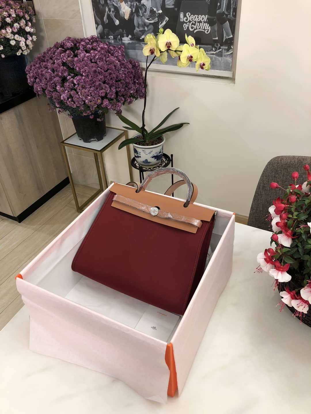 Hermes Bag Replica 31 Canvas Leather HerBag - DEEPREPS