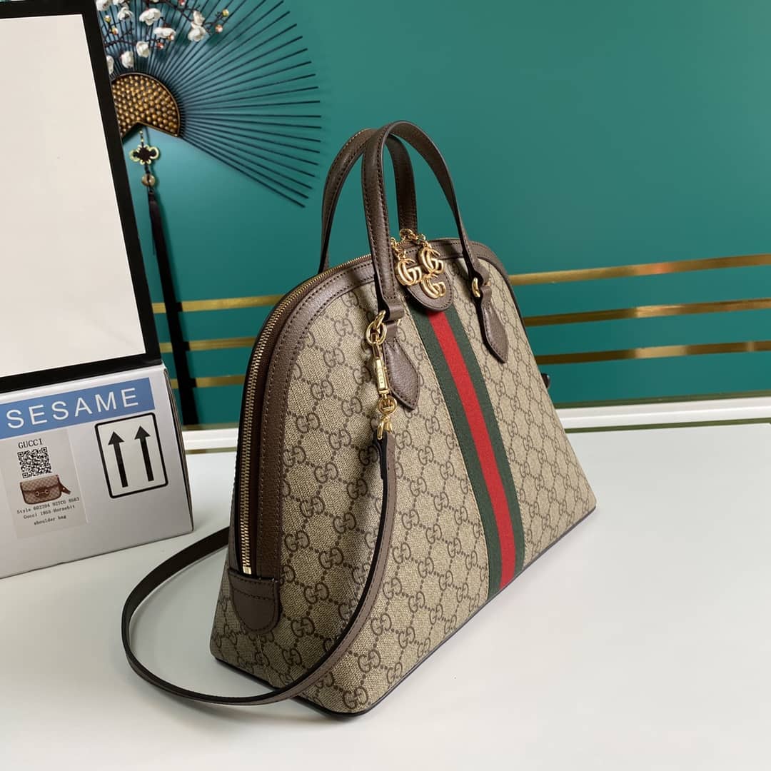Gucci Ophidia GG Supreme Medium Top Handle Bag Replica 524533 - DEEPREPS
