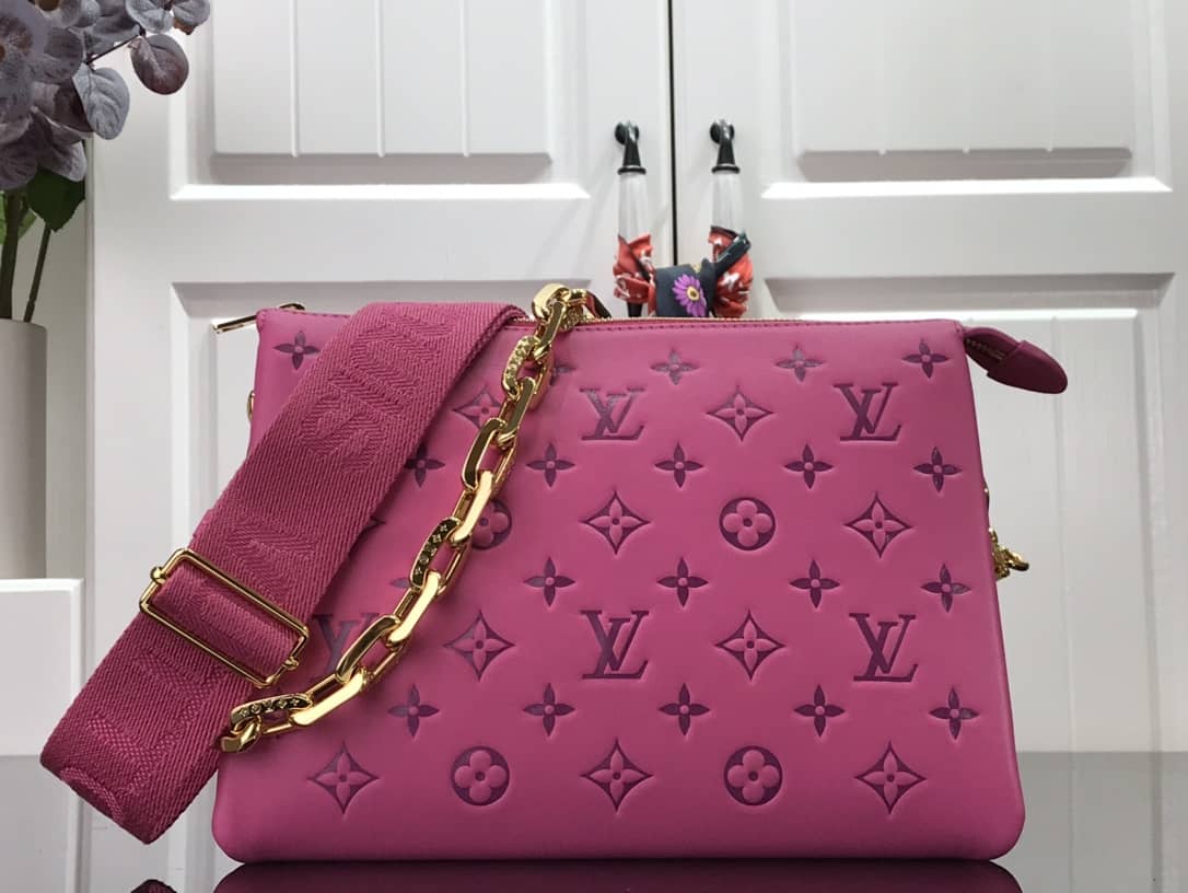 Best Replica Louis Vuitton Embossed Lambskin Coussin PM Replica Bag Pink M58628(ColaReps) - DEEPREPS
