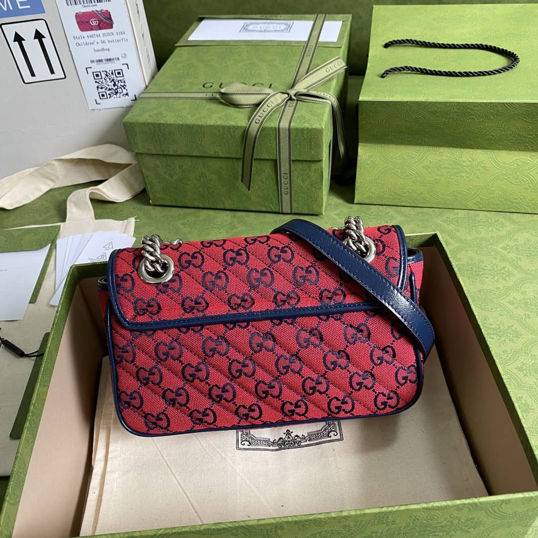 Gucci Marmont GG Matelasse Leather Mini Shoulder Bag Replica 446744 - DEEPREPS