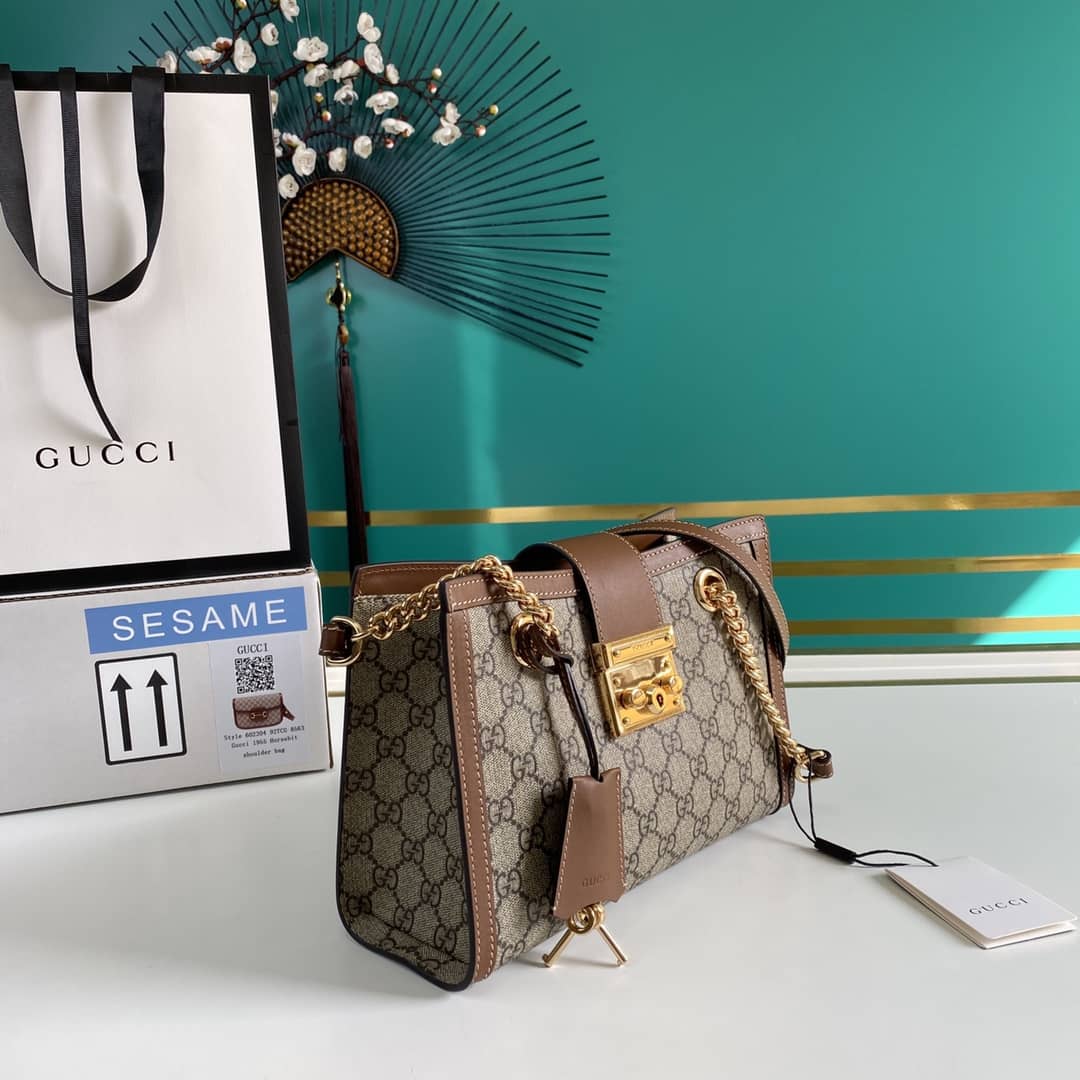 Gucci Padlock Small Berry Tote Replica 498156 - DEEPREPS