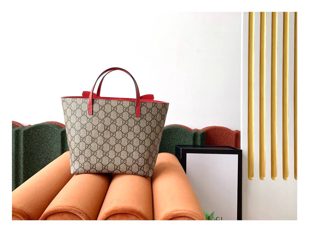 Gucci Children GG Tote With Pineapple Bag Replica Brown 580840 - DEEPREPS