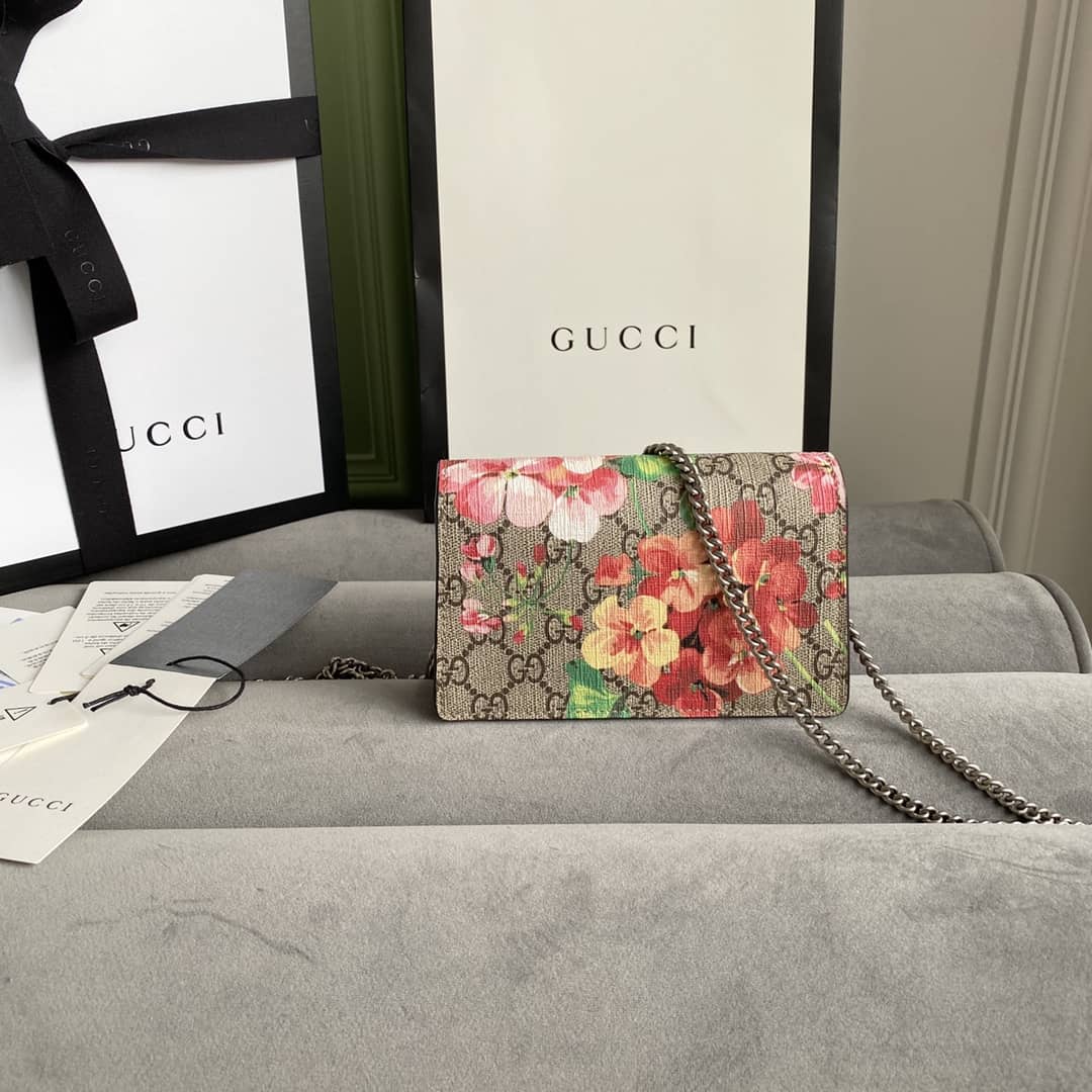 Gucci Dionysus GG Supreme Super Mini Bag Replica Brown Red 476432 - DEEPREPS