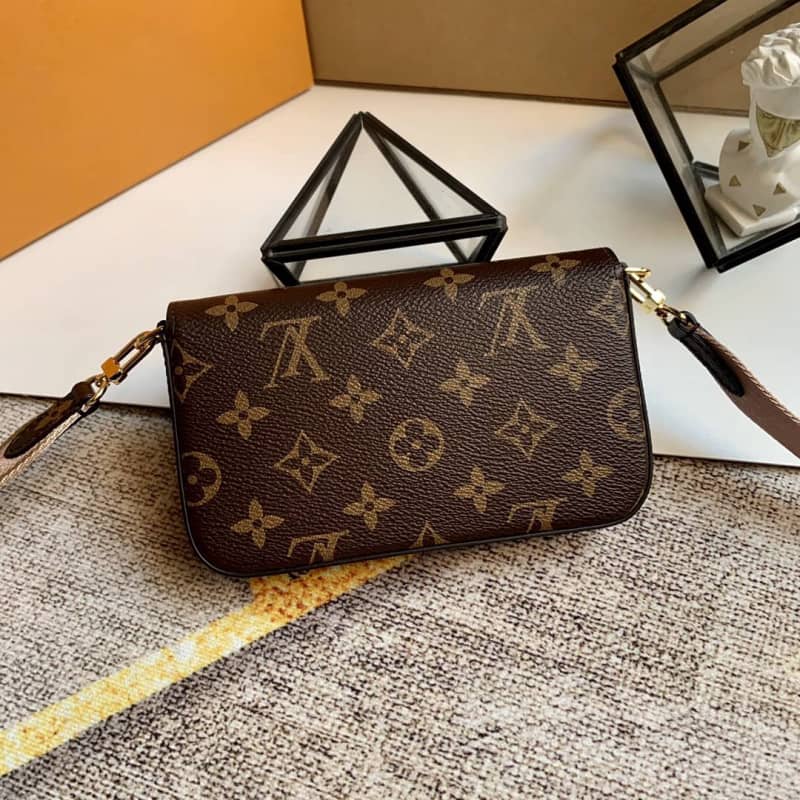 Louis Vuitton Monogram Multi Pochette Félicie Replica Shoulder Bag Pink M80091 - DEEPREPS