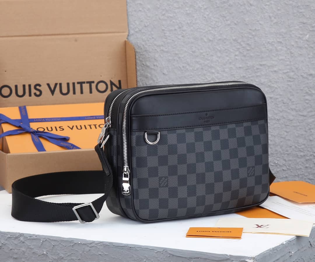 Louis Vuitton Trocadero PM Damier Graphite Messenger Bag Replica N40087 - DEEPREPS