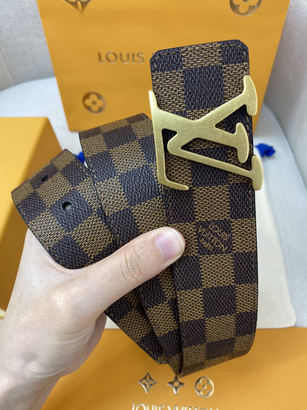 Fake Louis Vuitton Logo Belt 40mm - DEEPREPS