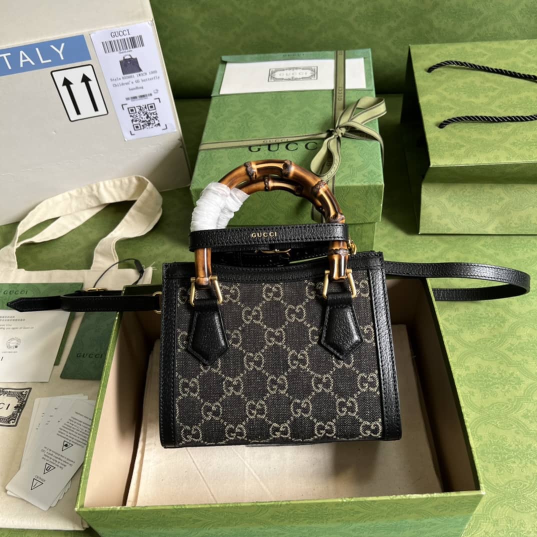 Gucci Diana Mini Black 655661 Replica Tote Bag - DEEPREPS