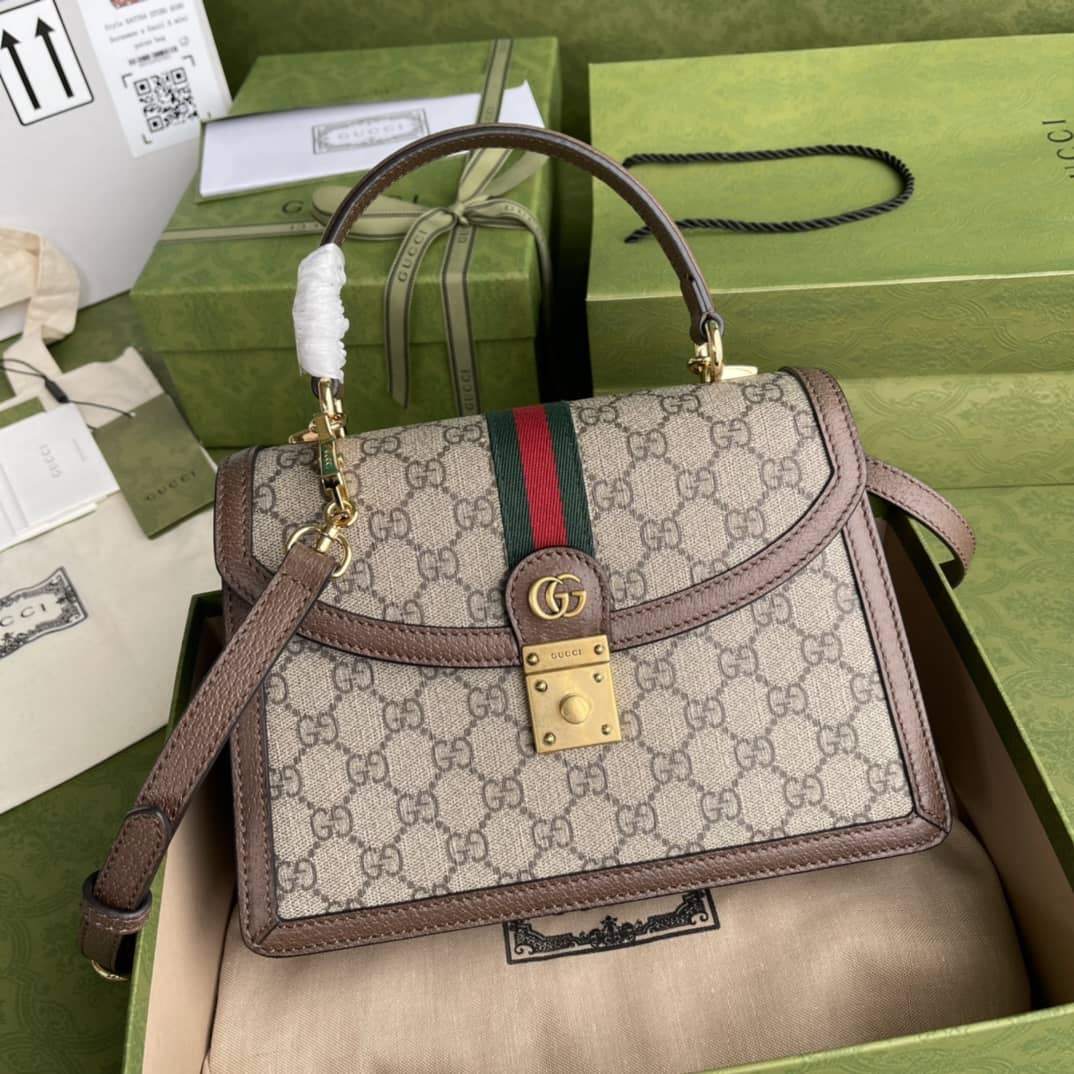 Gucci Ophidia Web Small Top Handle Bag Replica 651055 - DEEPREPS
