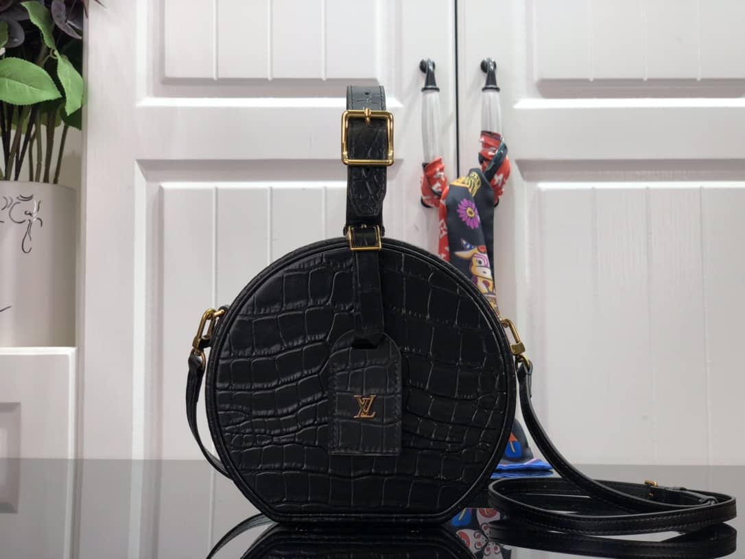 Best Replica Louis Vuitton Petite Boite Chapeau Crocodilien Brillant Replica Bag Black N93597(ColaReps) - DEEPREPS