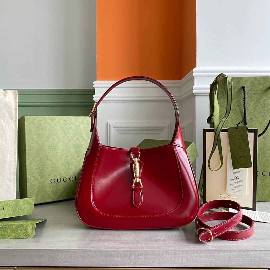 Gucci GG Jackie 1961 Small Hobo Shoulder Bag Replica Red 636709 - DEEPREPS