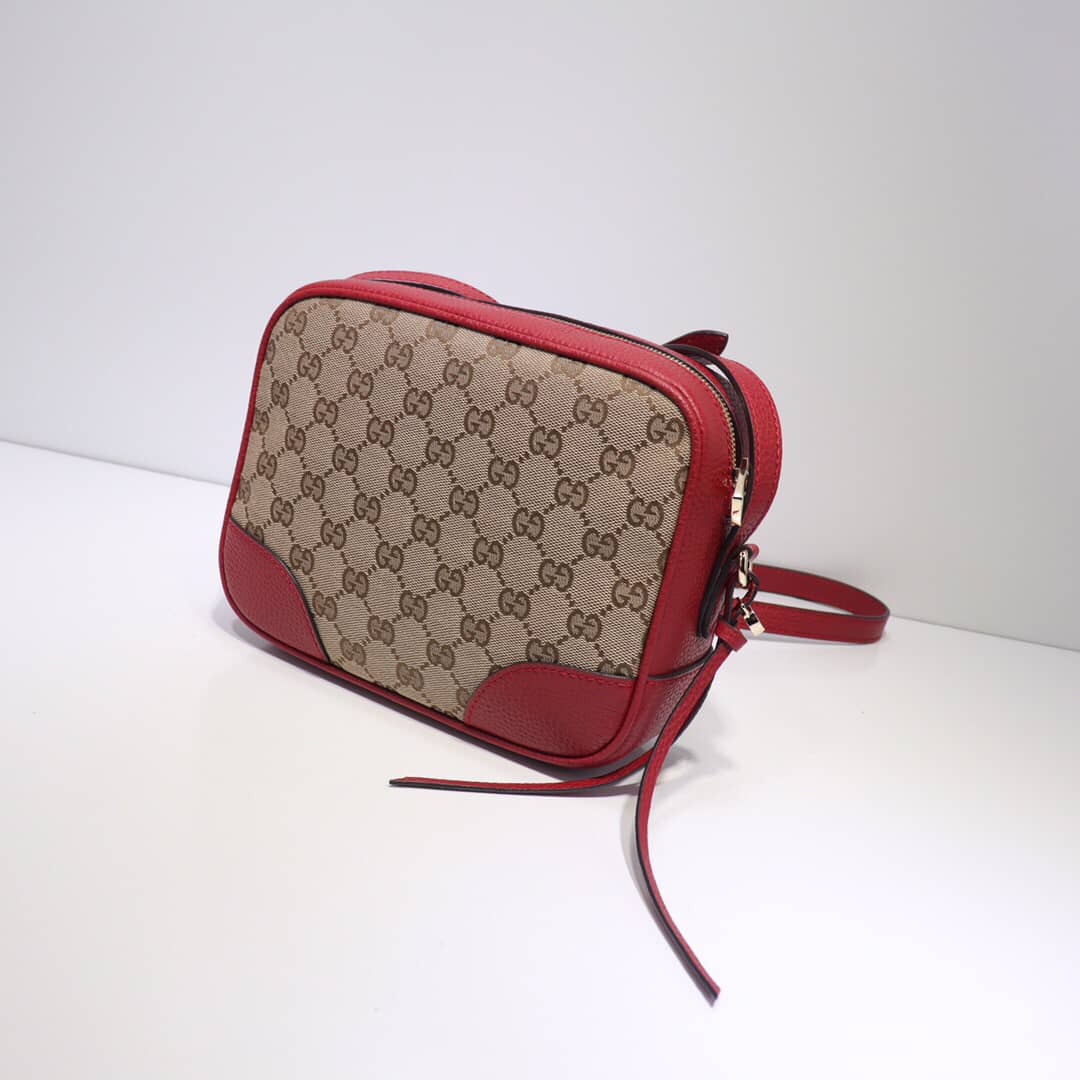 Gucci GG Canvas Messenger Bag Replica Red 449172 - DEEPREPS