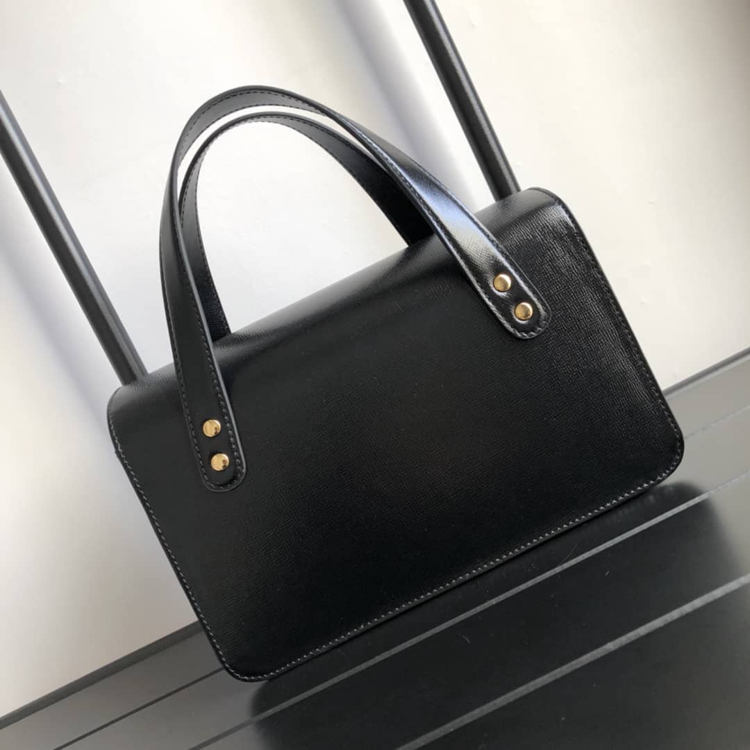 Gucci Horsebit Bag Dupe 1955 Small Top Handle Replica Bag Black 627323 - DEEPREPS
