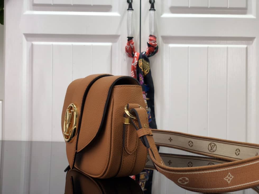 Louis Vuitton Pont 9 Soft Leather PM Orange M58727 Replica Crossbody Bag - DEEPREPS