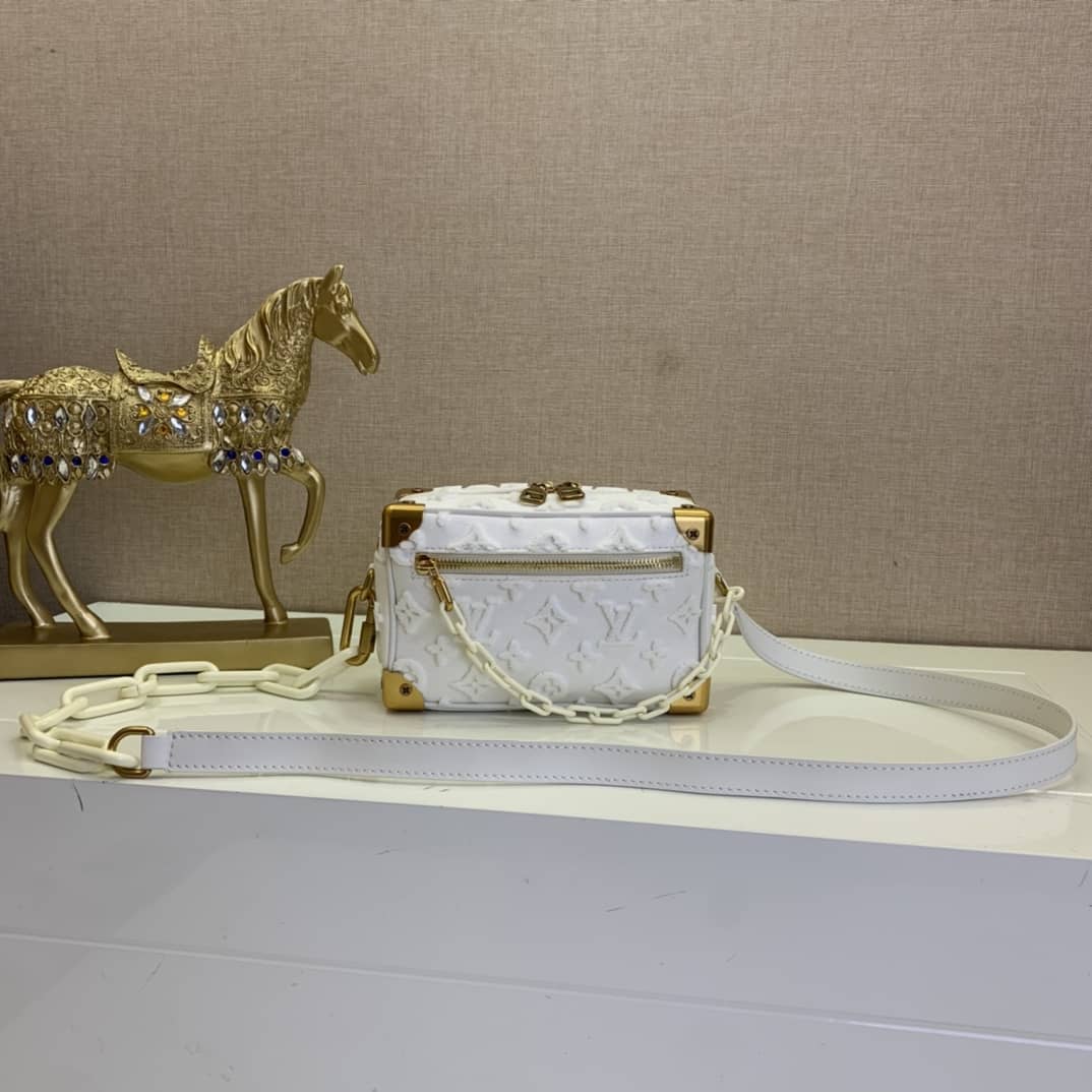 Louis Vuitton Mini Soft Trunk Monogram Canvas Replica Bag White M68970 - DEEPREPS
