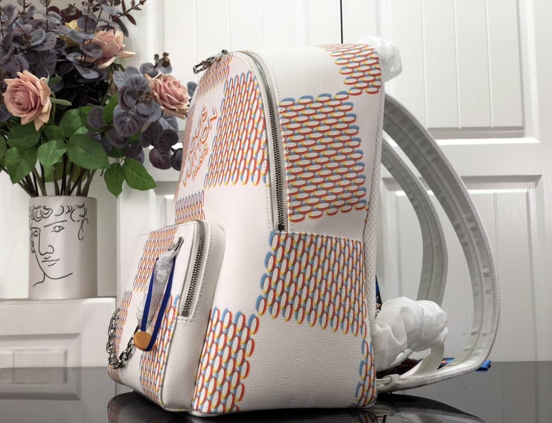 LV Backpack Replica Racer Damier Spray White M20664 - DEEPREPS