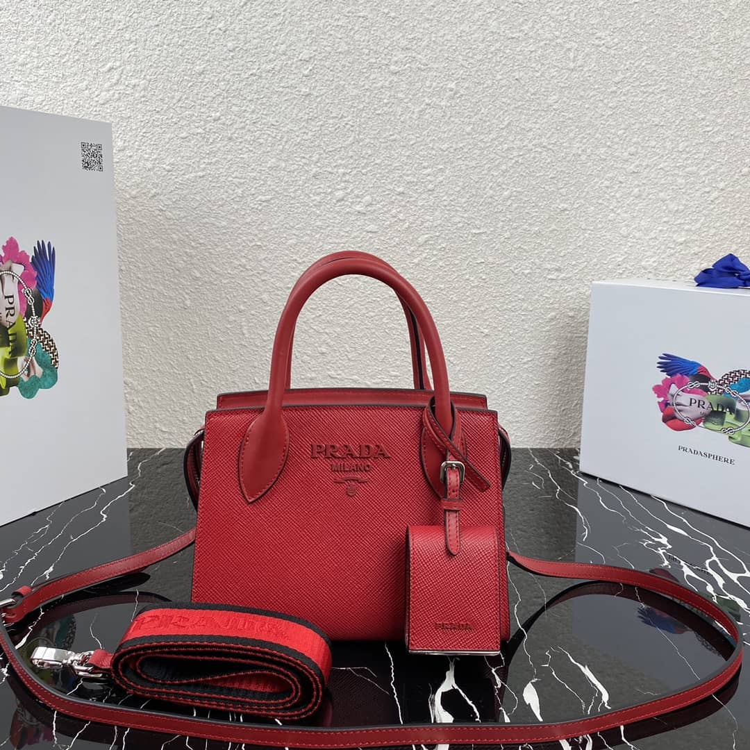 Prada Saffiano Leather Monochrome Replica Bag - DEEPREPS