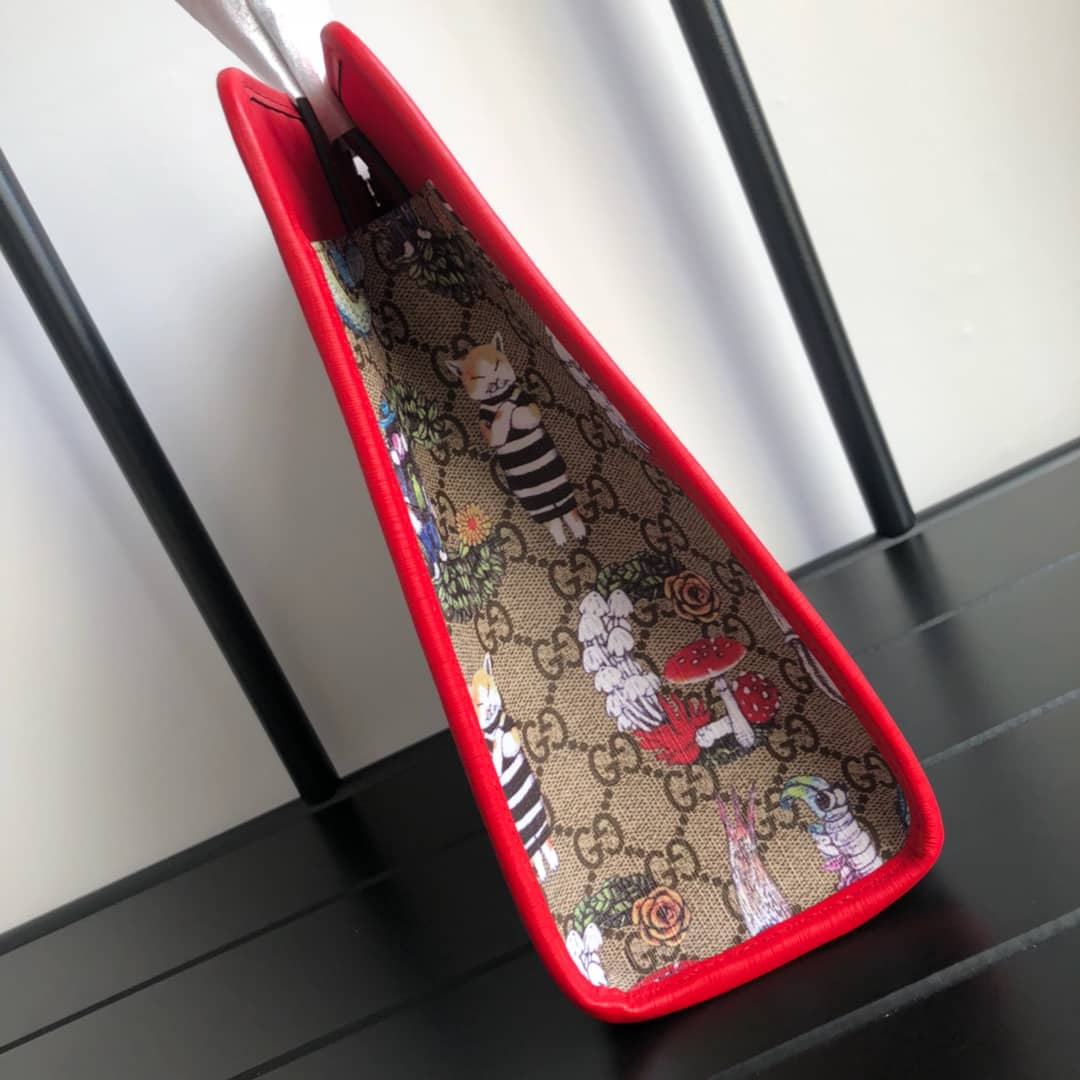 Gucci GG Supreme Kids Girl Tote Replica Red 605614 - DEEPREPS