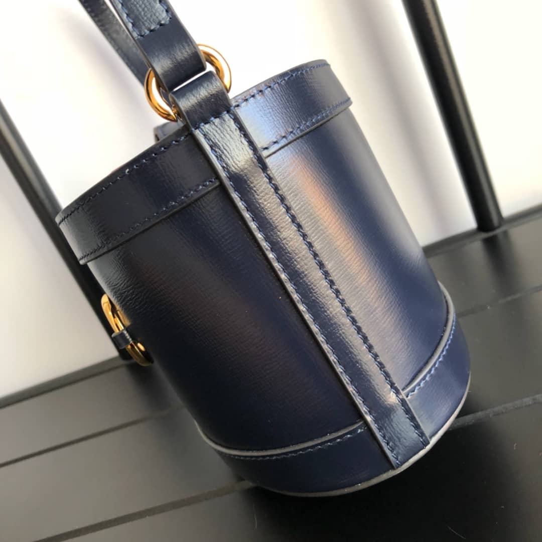 Gucci 1955 Horsebit Bucket Bag Replica Red Blue 602118 - DEEPREPS