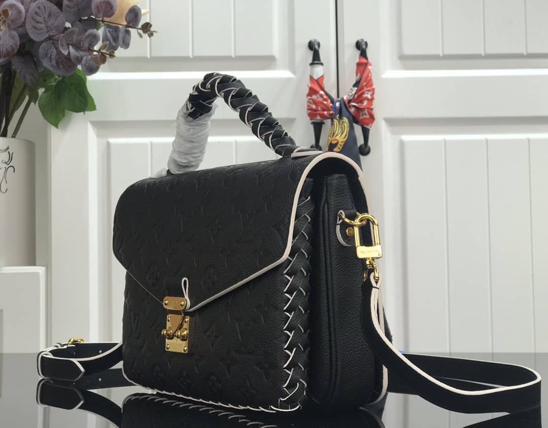 Louis Vuitton Pochette Metis Braided Monogram Empreinte Replica Black M43942 - DEEPREPS