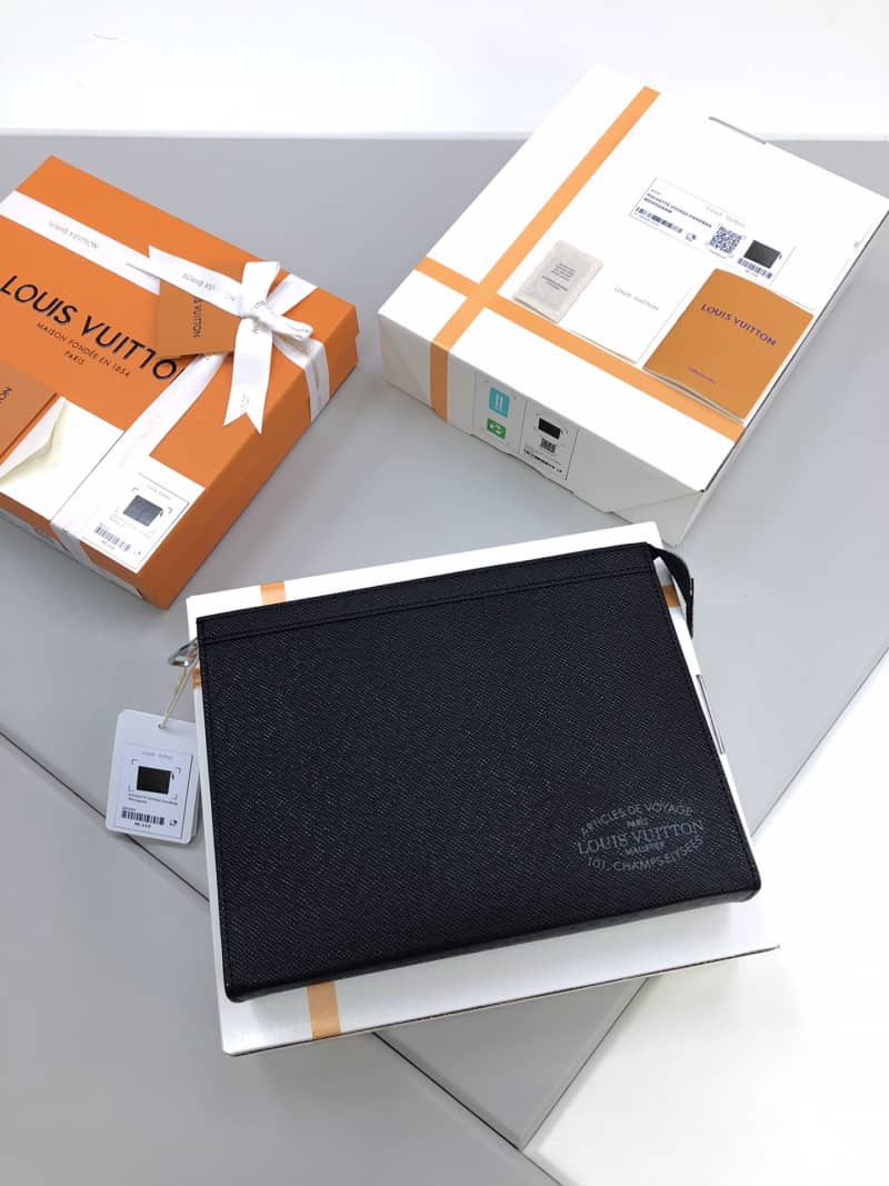 Louis Vuitton Pochette Voyage MM Replica Clutch Black M30395 - DEEPREPS