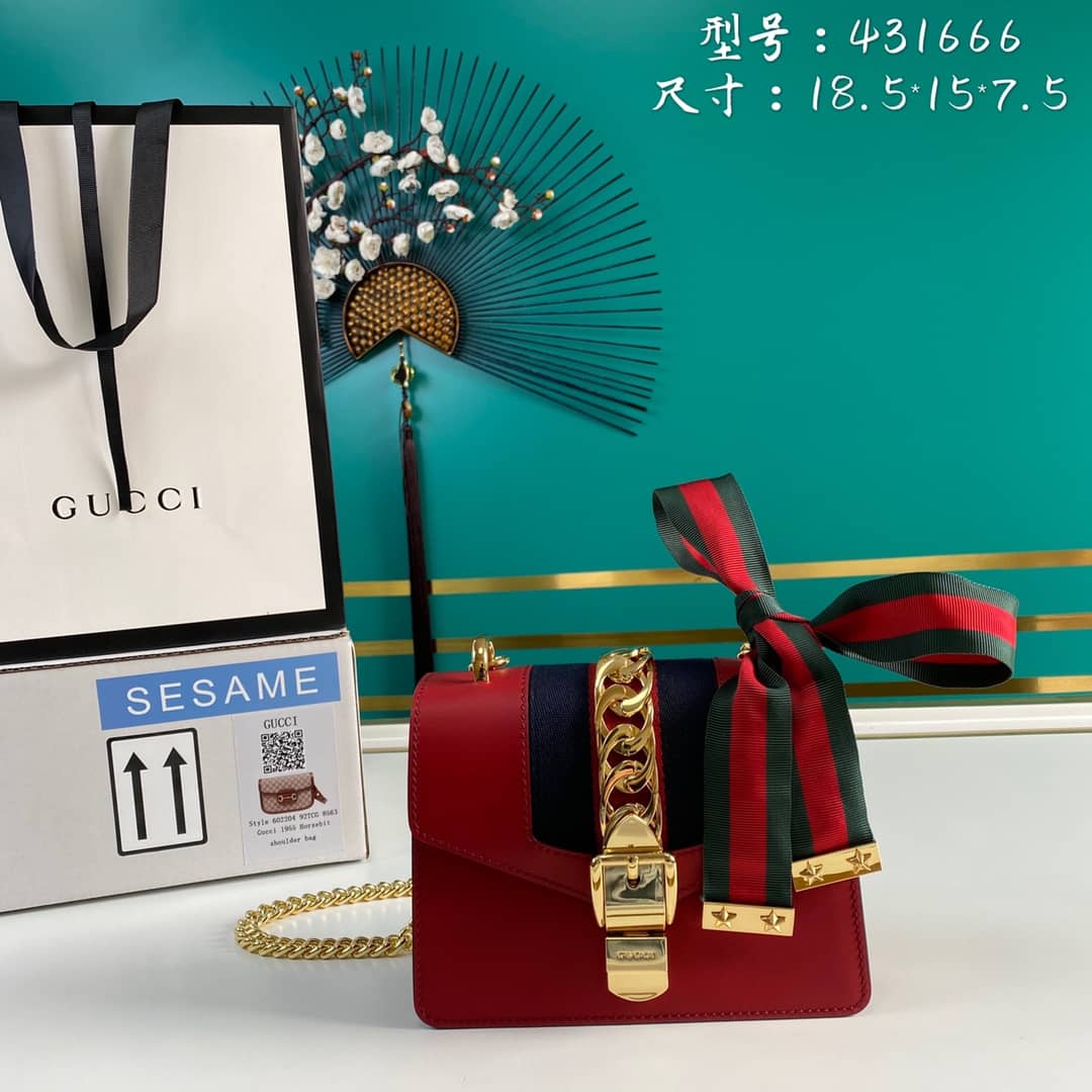 Gucci Sylvie Mini Chain Shoulder Bag Replica 431666 - DEEPREPS