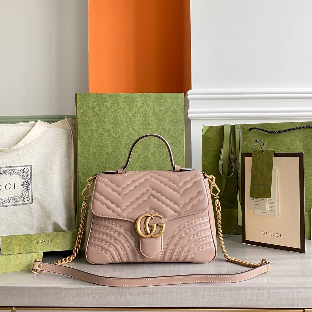 Gucci Marmont Dupe GG Marmont Replica Bag Pink 498100 - DEEPREPS