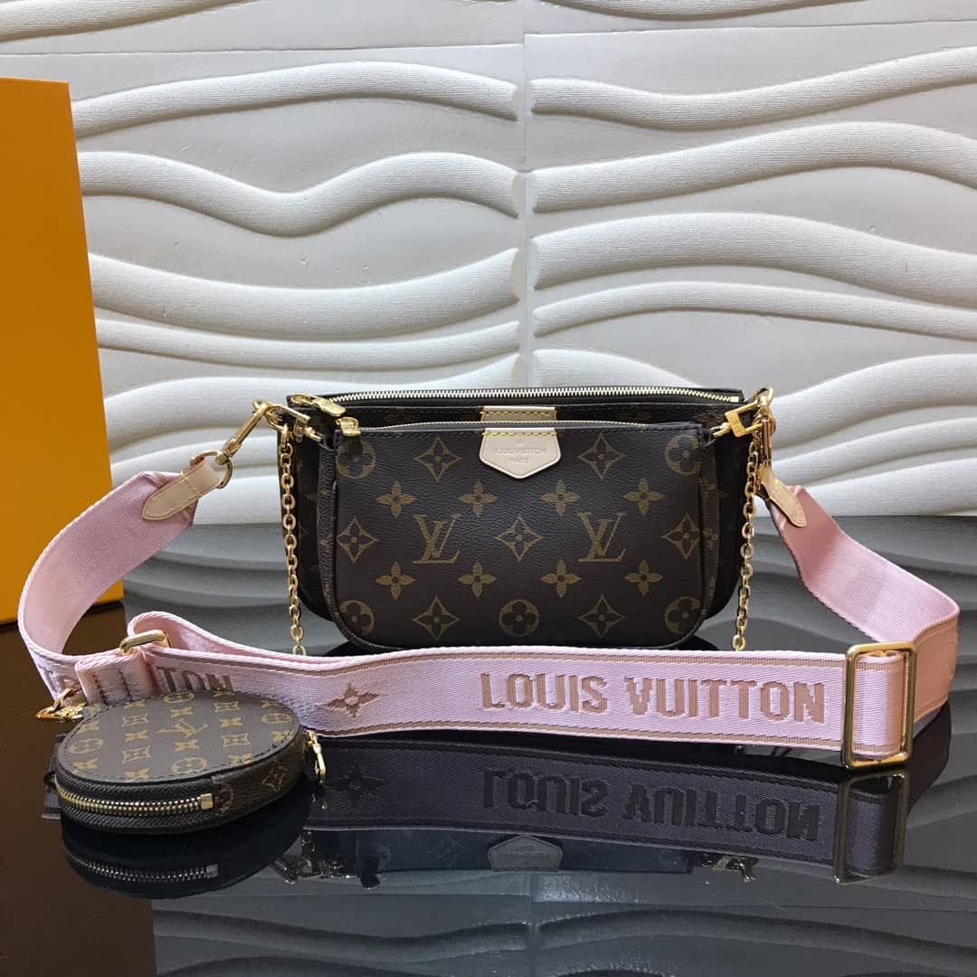 Louis Vuitton Monogram Canvas Multi Pochette Replica Pink M44823 - DEEPREPS
