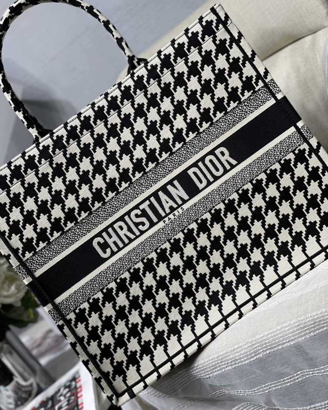 Christian Dior Tote Bag Dupe CD Book Embroidery - DEEPREPS