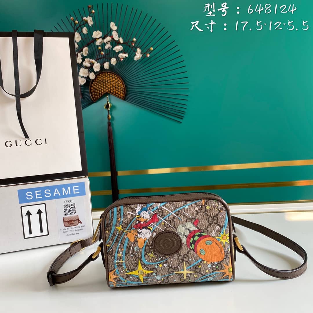 Gucci GG Disney Donald Duck Shoulder Bag Replica 648124 - DEEPREPS