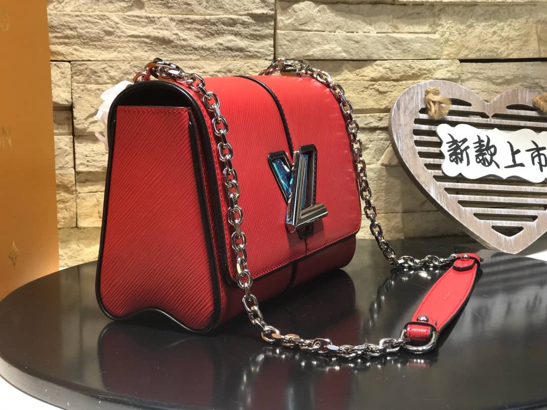 Louis Vuitton Replica Bags Twist PM Epi Leather Replicas Handbag Red - DEEPREPS