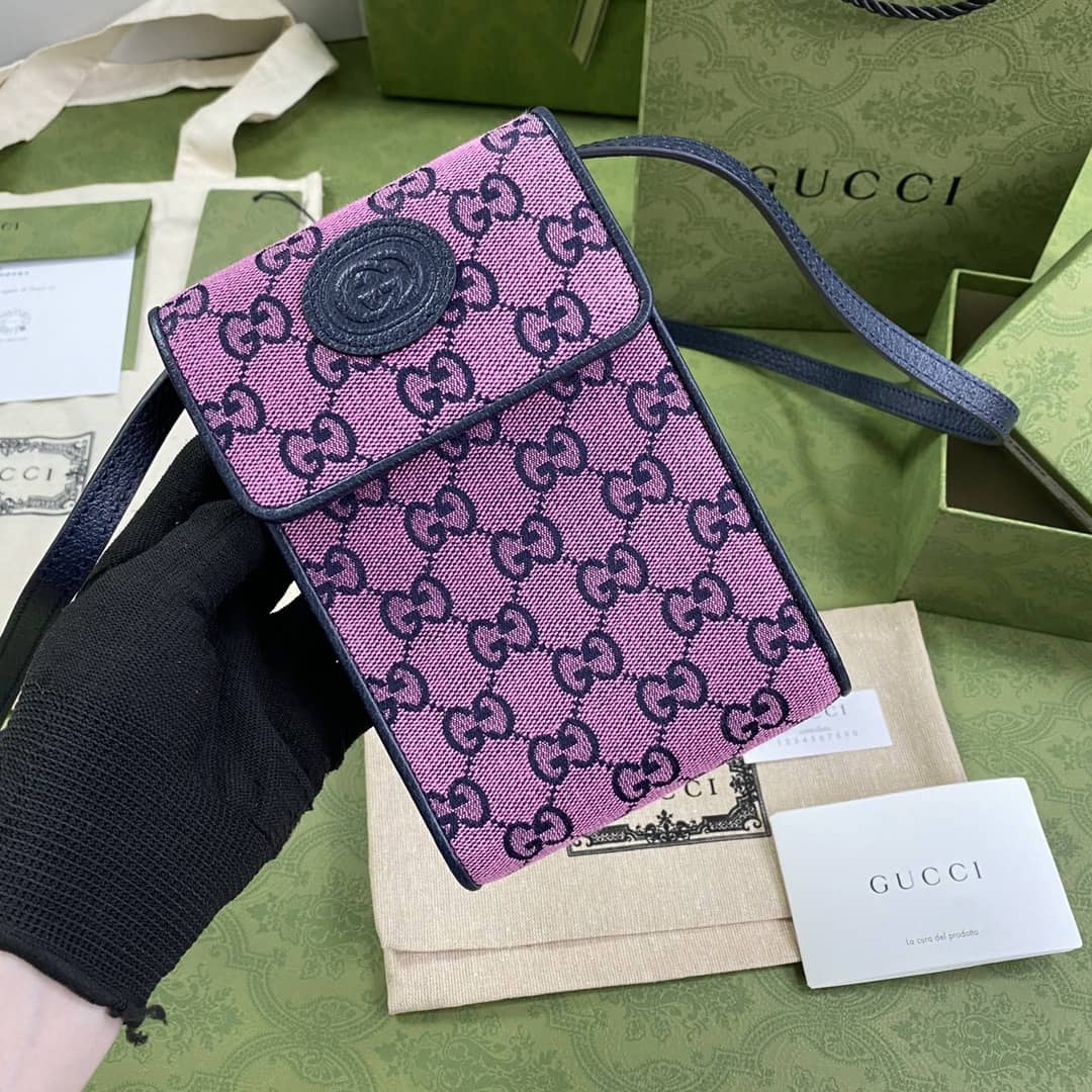 Gucci GG Multicolor Mini Phone Bag Replica 657582 - DEEPREPS