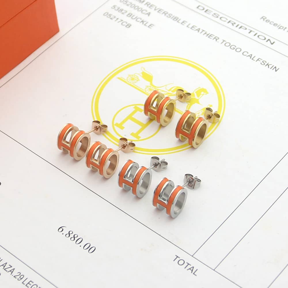 Knockoff Hermes Logo Earring - DEEPREPS