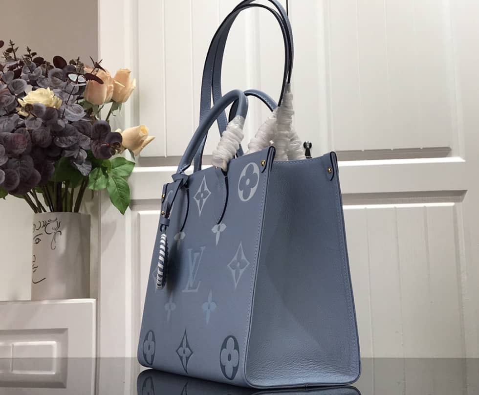 Louis Vuitton OnTheGo Monogram Empreinte MM Blue M45718 Replica Tote - DEEPREPS