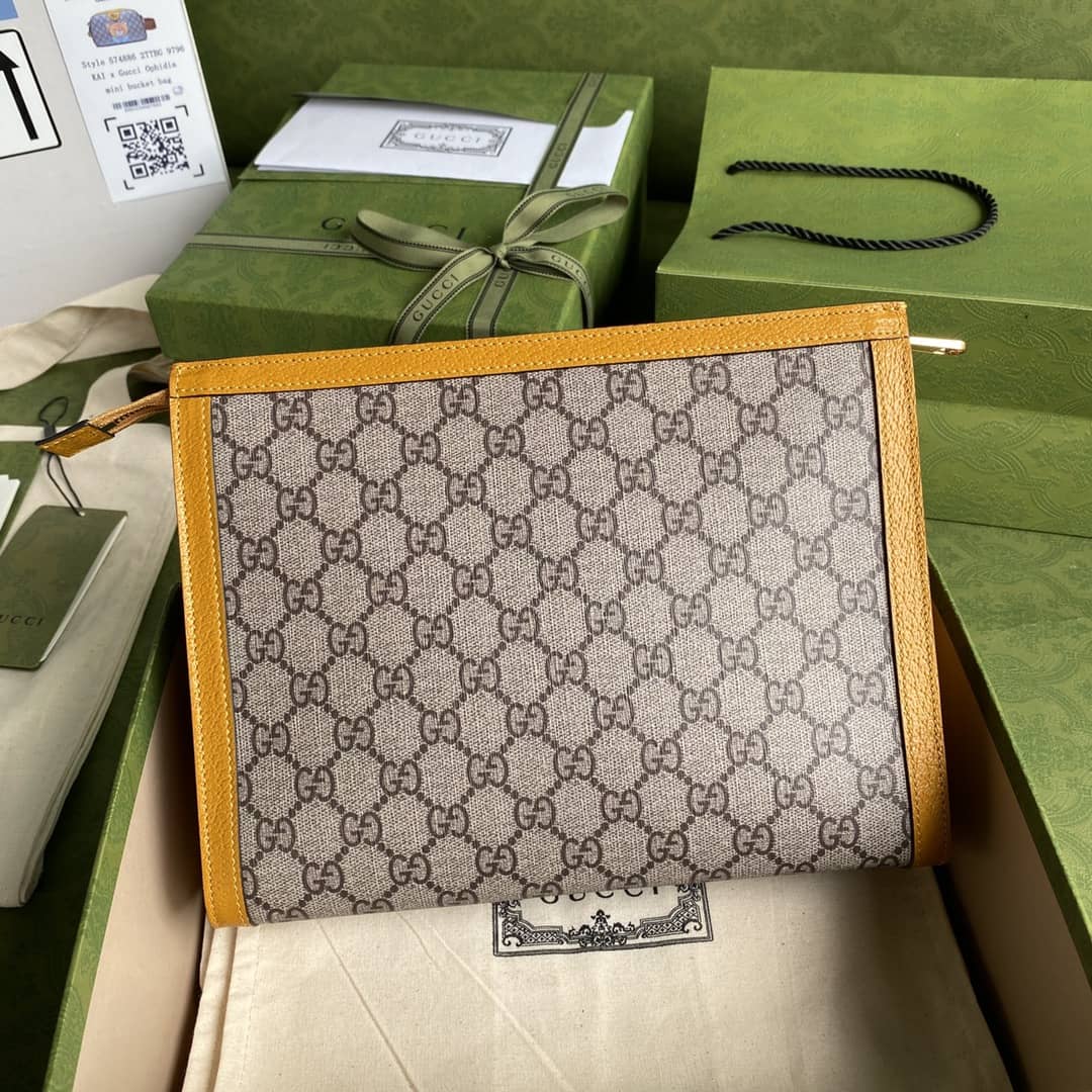 Gucci Kai Supreme Canvas Pouch Replica 660513 - DEEPREPS
