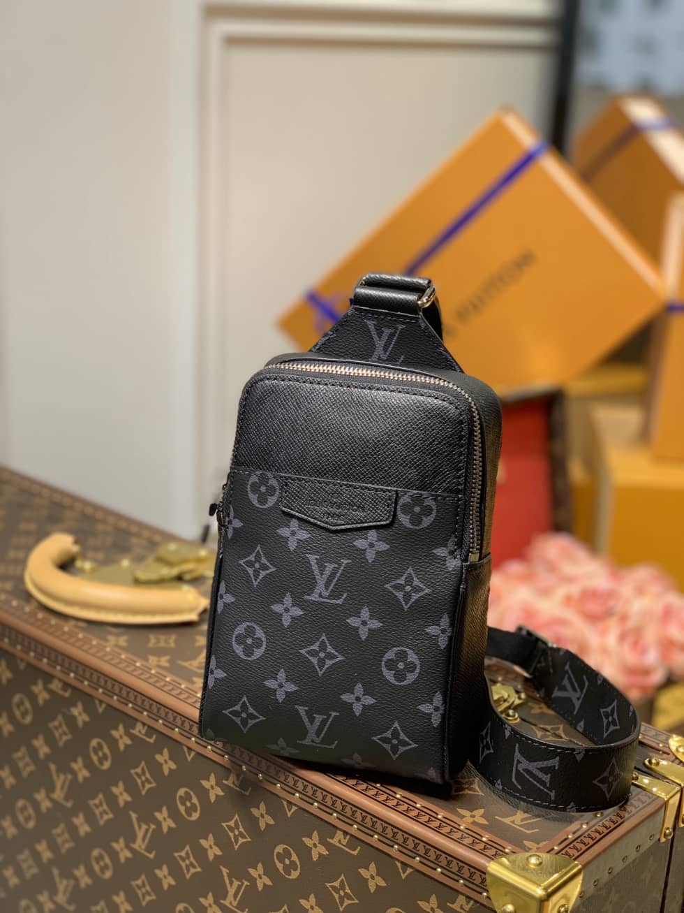 Louis Vuitton Outdoor Slingbag Taigarama Noir Black M30741 Replica Shoulder Bag - DEEPREPS