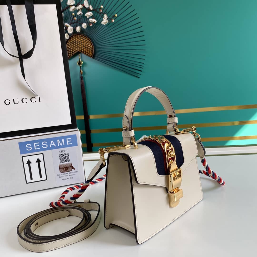 Gucci Womens Sylvie Leather Mini Bag Replica 470270 - DEEPREPS