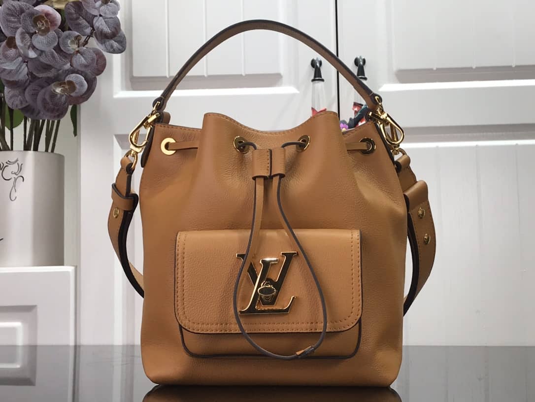 Louis Vuitton Lockme Replica Bucket Bag Orange M57688 - DEEPREPS
