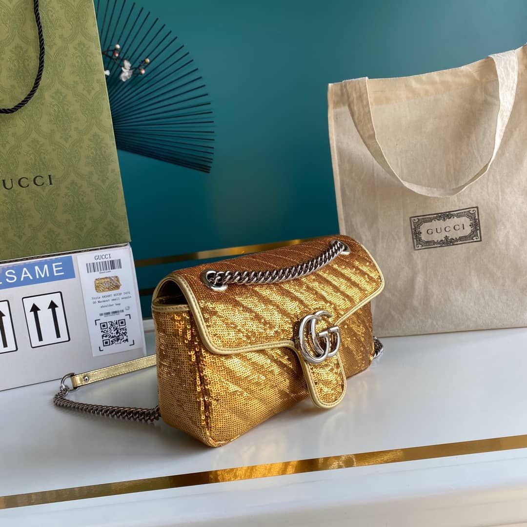 Gucci Marmont GG Small matelassé Shoulder Bag Replica 443497 - DEEPREPS