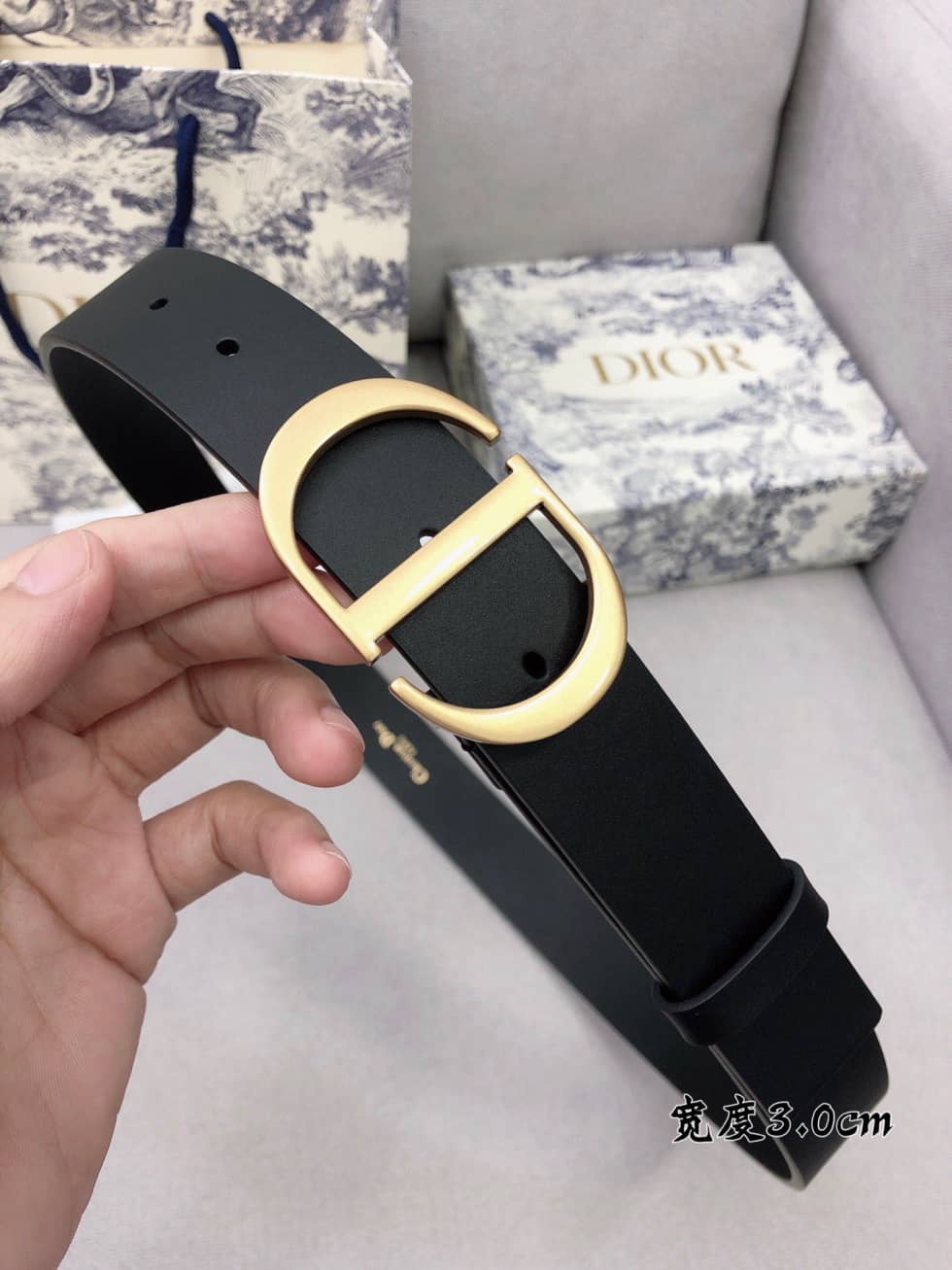 7 Star Dior Leather Belt 30mm - DEEPREPS