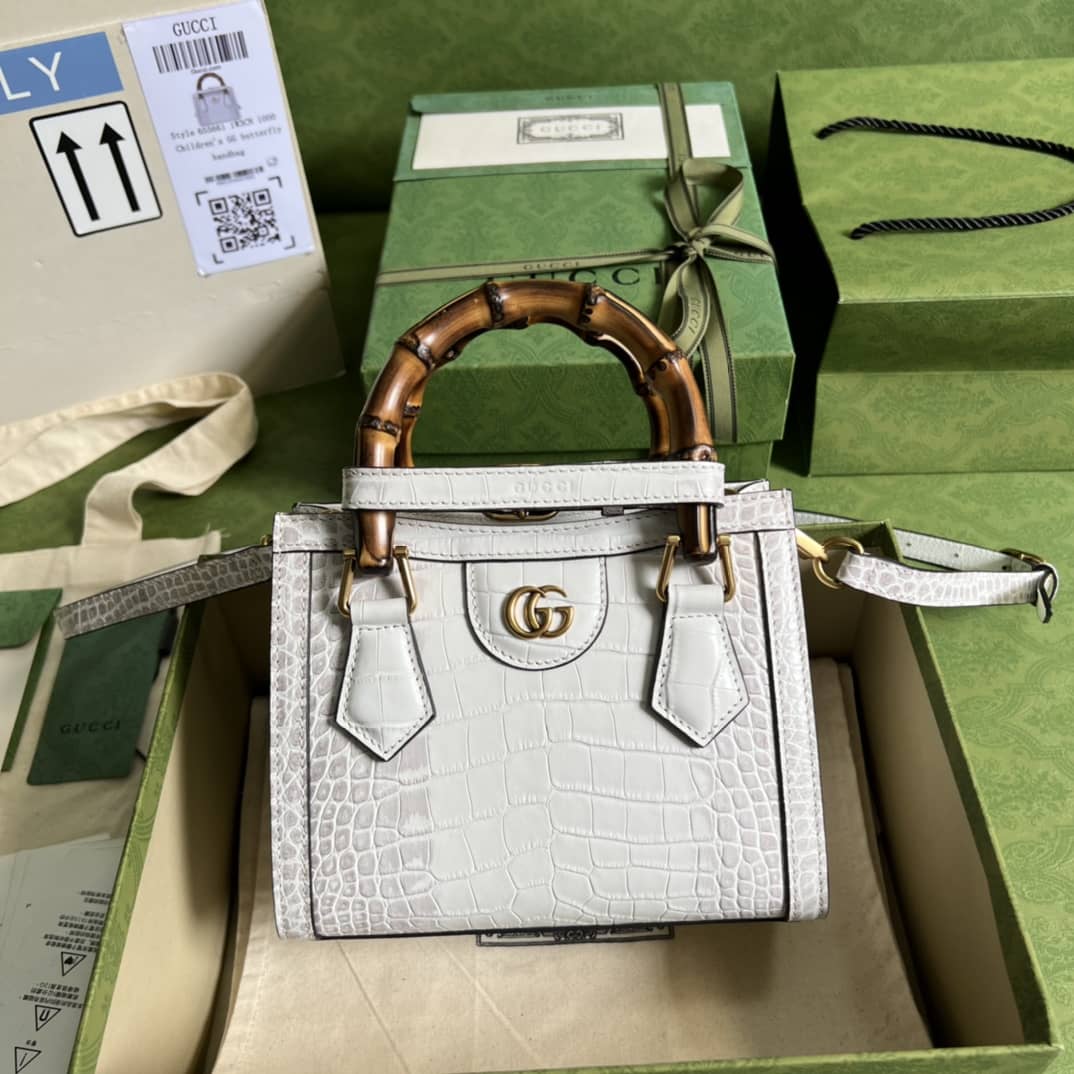 Gucci Diana Mini White Replica Tote Bag 655661 - DEEPREPS