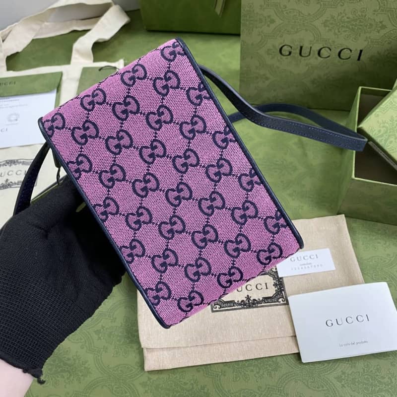 Gucci GG Multicolor Mini Bag Replica Purple 657582 - DEEPREPS