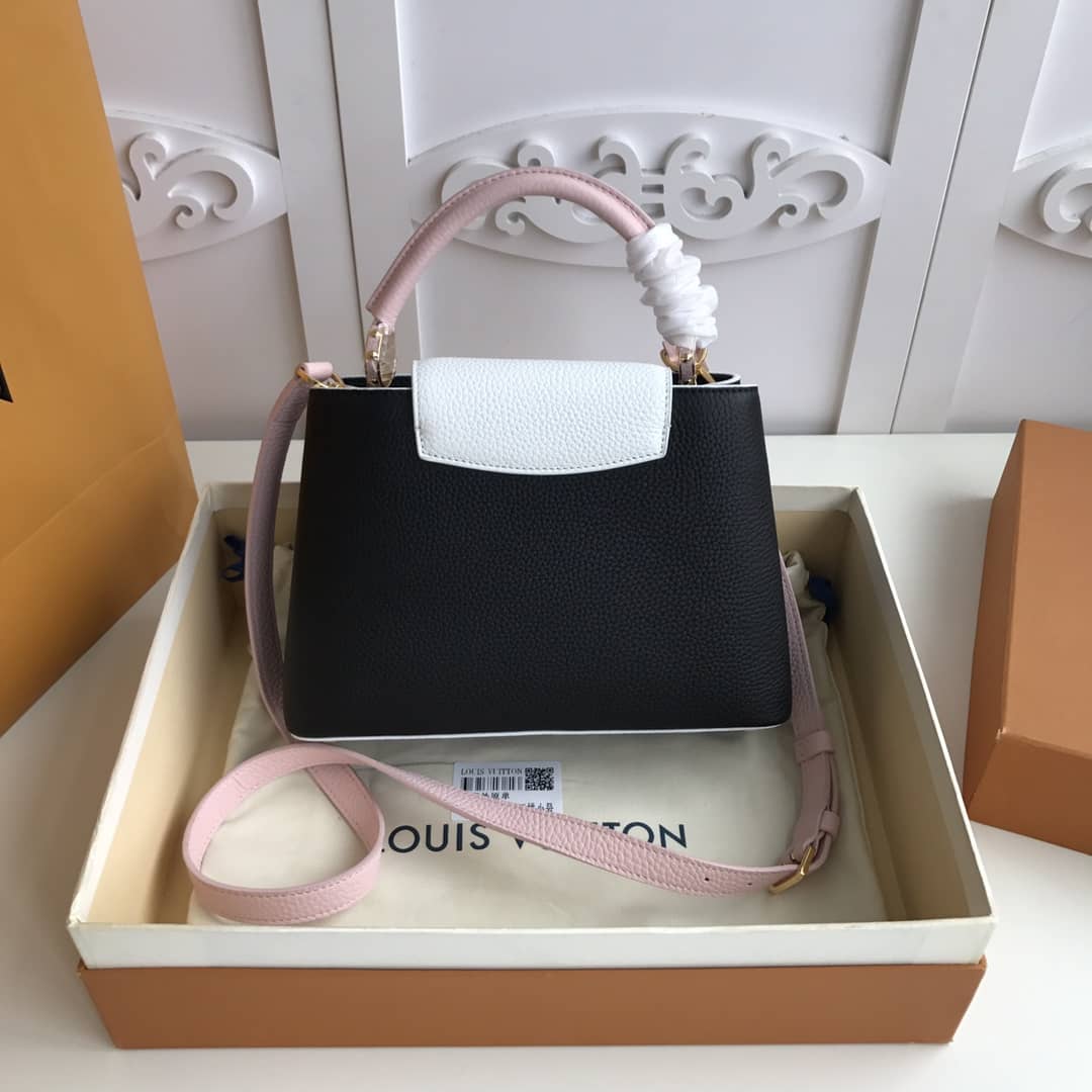 Louis Vuitton Capucines PM Taurillon Bag Replica Black M52988 - DEEPREPS