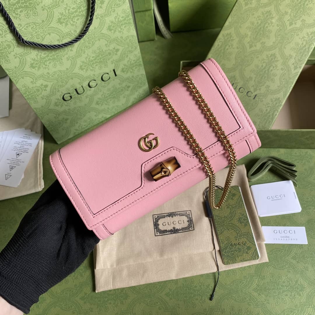 Gucci Diana Bamboo Chain Wallet Replica 658243 - DEEPREPS