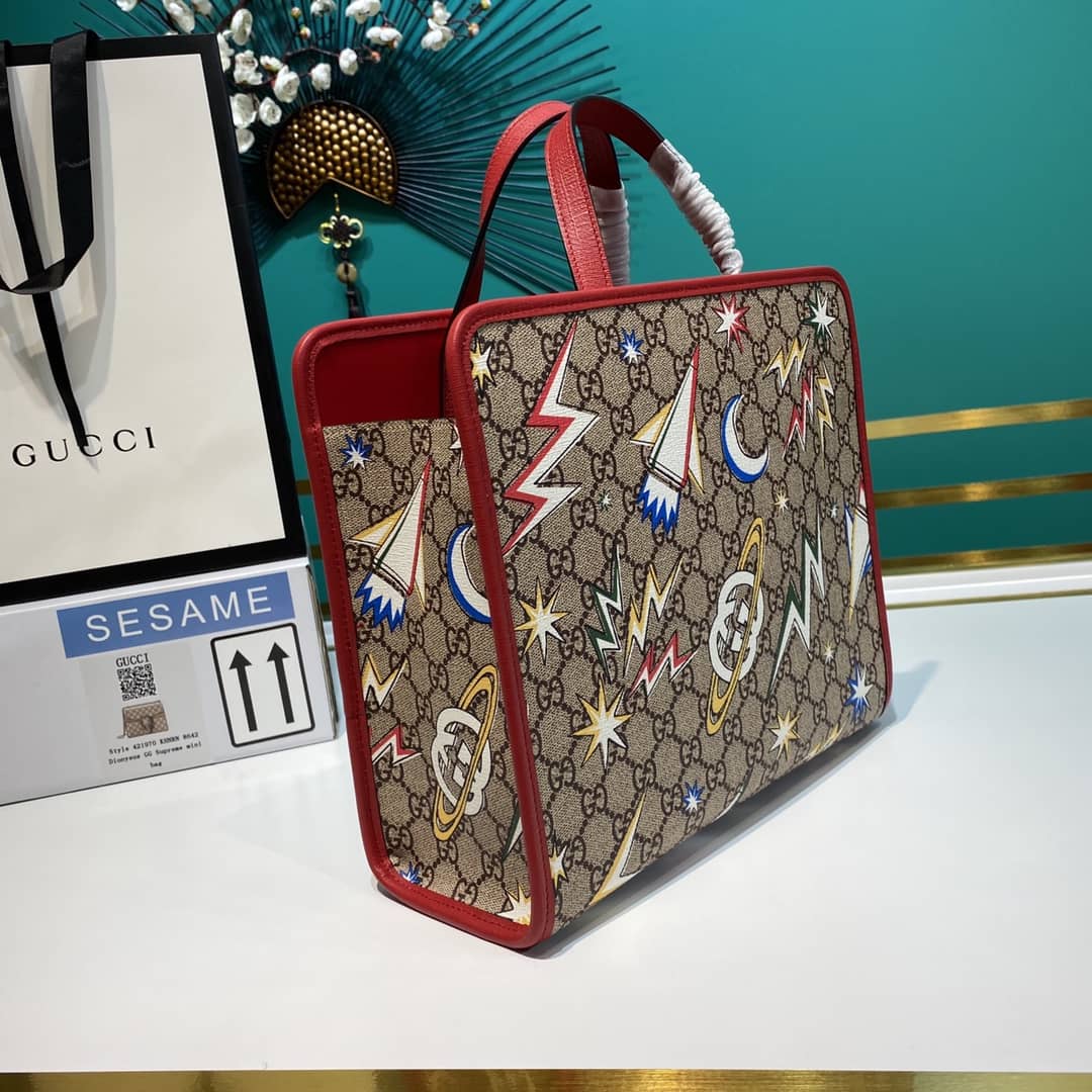 Gucci GG Printed Multicolor Kids Girl Tote Replica 605614 - DEEPREPS