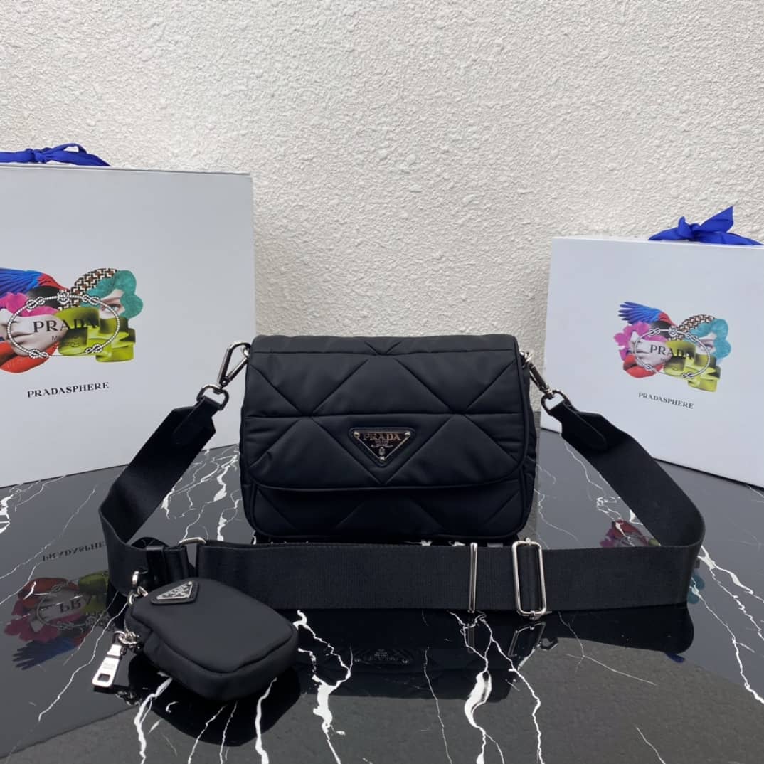 Prada System Nappa Leather Patchwork Replica Bag - DEEPREPS