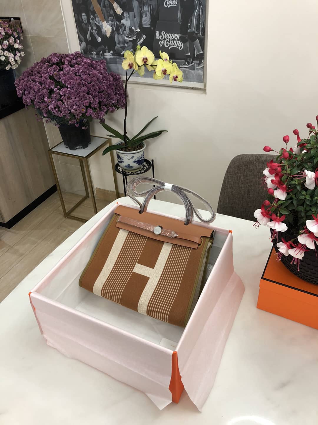 Replica Hermes Birkin Bag 31 Canvas Leather HerBag - DEEPREPS