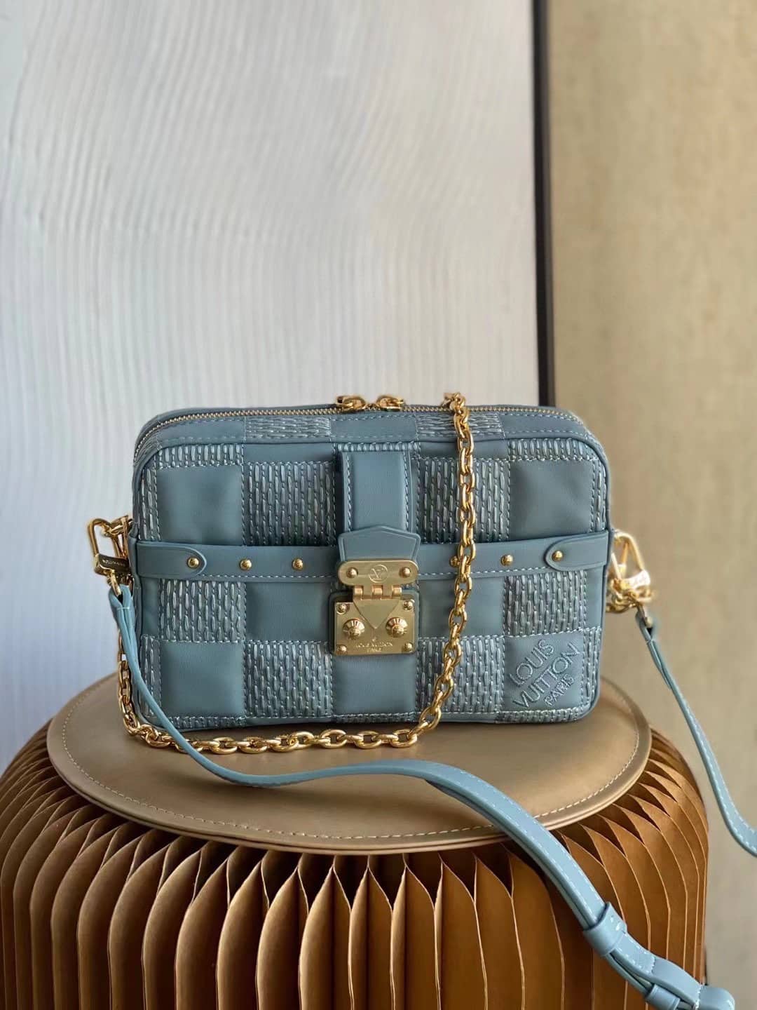 Louis Vuitton Troca PM Blue M59116 Replica Crossbody Bag - DEEPREPS