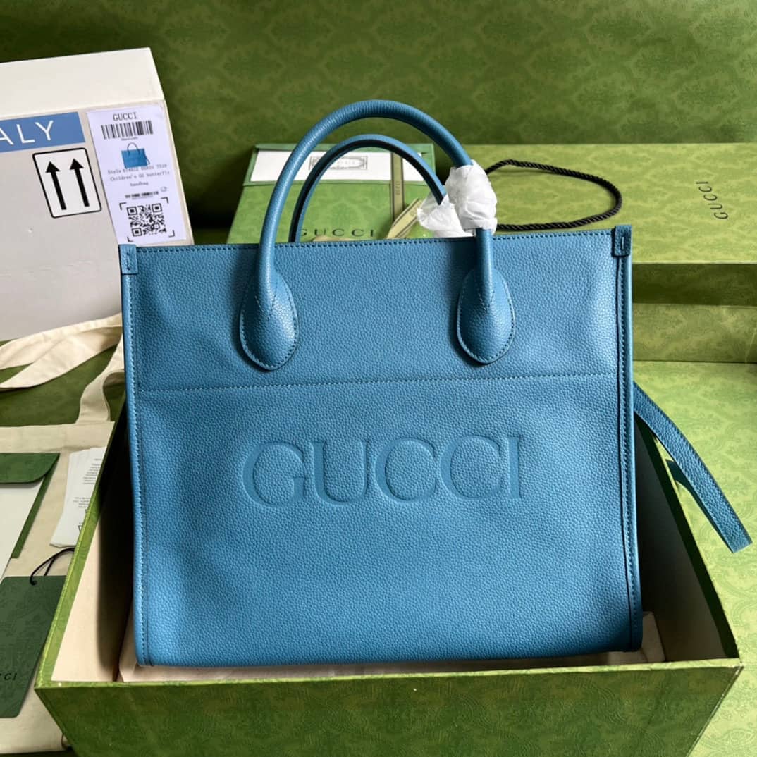 Gucci Small Leather Tote With Gucci Logo 674822 Replica Bag - DEEPREPS