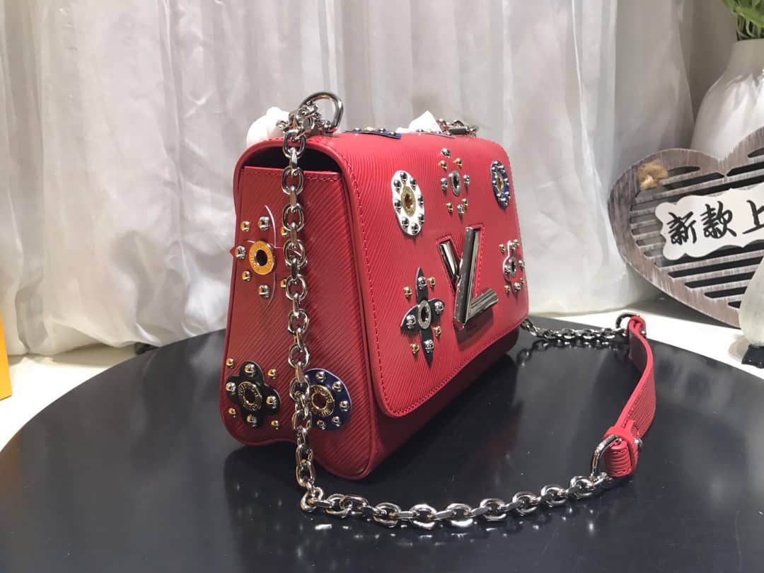 Louis Vuitton Epi Leather Twist MM Replica Bag Red - DEEPREPS